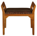 Load image into Gallery viewer, Wilson Genuine Leather Single Seater Stool/Bench (Light Pecan)