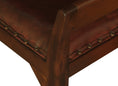 Load image into Gallery viewer, Wilson Genuine Leather Single Seater Stool/Bench (Mahogany)