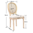 Load image into Gallery viewer, AADEN 2x Rattan Dining Chairs with Solid Wood Legs- Beige