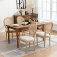 Load image into Gallery viewer, AADEN 2x Rattan Dining Chairs with Solid Wood Legs- Beige