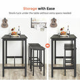 Load image into Gallery viewer, VASAGLE Bar Stools Set of 2 Bar Chairs Charcoal Gray LBC065B04