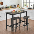 Load image into Gallery viewer, VASAGLE Bar Stools Set of 2 Bar Chairs Charcoal Gray LBC065B04