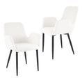 Load image into Gallery viewer, Boucle – teddy Sherpa Fabric Bliss Armrest Dining Chair Ensemble