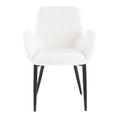 Load image into Gallery viewer, Boucle – teddy Sherpa Fabric Bliss Armrest Dining Chair Ensemble