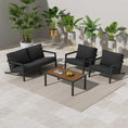 Load image into Gallery viewer, Aidan Garden Furniture Set in Slate Grey — 5 pieces