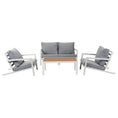 Load image into Gallery viewer, Aidan Garden Furniture Set in White — 5 pieces