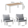 Load image into Gallery viewer, Aidan Garden Furniture Set in White — 5 pieces