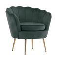 Load image into Gallery viewer, Armchair Padded Lounge Chair Accent Velvet Shell Scallop GREEN