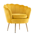 Load image into Gallery viewer, Armchair Padded Lounge Chair Accent Velvet Shell Scallop YELLOW