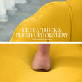 Load image into Gallery viewer, Armchair Padded Lounge Chair Accent Velvet Shell Scallop YELLOW