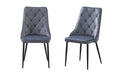 Load image into Gallery viewer, Button Tufted Grey Dining Chairs -Set of 4
