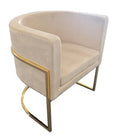 Load image into Gallery viewer, Armchair Lounge Upholstered Accent Chair Couch Seat Sofa Bedroom Seater Tub Dining Beige with Gold
