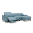 Load image into Gallery viewer, Inala 2 Seater Genuine Leather Sofa Lounge Electric Powered Recliner LHF Chaise Blue