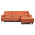 Load image into Gallery viewer, Ella 3 Seater Genuine Leather Sofa Lounge Electric Powered Recliner RHF Chaise Tan