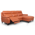 Load image into Gallery viewer, Ella 3 Seater Genuine Leather Sofa Lounge Electric Powered Recliner RHF Chaise Tan