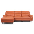 Load image into Gallery viewer, Ella 3 Seater Genuine Leather Sofa Lounge Electric Powered Recliner LHF Chaise Tan