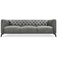 Load image into Gallery viewer, Luxe Genuine Forli Leather Sofa 3.5 Seater Upholstered Lounge Couch - Dark Grey