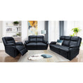 Load image into Gallery viewer, Bella 3 Seater Electric Recliner Genuine Leather Upholstered Lounge - Black