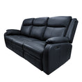 Load image into Gallery viewer, Bella 3 Seater Electric Recliner Genuine Leather Upholstered Lounge - Black
