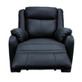 Load image into Gallery viewer, Bella 1 Seater Electric Recliner Genuine Leather Upholstered Lounge - Black