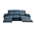 Load image into Gallery viewer, Bella 3 Seater Electric Recliner Genuine Leather Upholstered Lounge - Blue