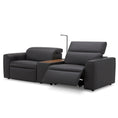 Load image into Gallery viewer, Hallie 2 Seater Genuine Leather Sofa Lounge Electric Powered Recliner Graphite