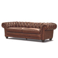Load image into Gallery viewer, Sonny 3 Seater Genuine Leather Sofa Chestfield Lounge Couch - Butterscotch