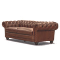 Load image into Gallery viewer, Sonny 3 Seater Genuine Leather Sofa Chestfield Lounge Couch - Butterscotch