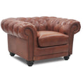 Load image into Gallery viewer, Sonny 1 Seater Genuine Leather Sofa Chestfield Lounge Couch - Butterscotch