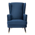Load image into Gallery viewer, Vivian Accent Sofa Arm Chair Fabric Uplholstered Lounge Couch - Navy
