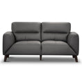 Load image into Gallery viewer, Downy Genuine Leather Sofa 2 Seater Upholstered Lounge Couch - Gunmetal
