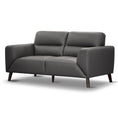 Load image into Gallery viewer, Downy Genuine Leather Sofa 2 Seater Upholstered Lounge Couch - Gunmetal