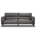 Load image into Gallery viewer, Downy Genuine Leather Sofa 3 Seater Upholstered Lounge Couch - Gunmetal
