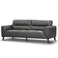 Load image into Gallery viewer, Downy Genuine Leather Sofa 3 Seater Upholstered Lounge Couch - Gunmetal