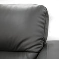 Load image into Gallery viewer, Downy Genuine Leather Sofa 3 Seater Upholstered Lounge Couch - Gunmetal