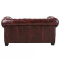 Load image into Gallery viewer, Max Chesterfield 2 Seater Sofa Lounge Genuine Leather Antique Red