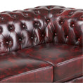 Load image into Gallery viewer, Max Chesterfield 2 Seater Sofa Lounge Genuine Leather Antique Red