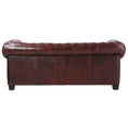 Load image into Gallery viewer, Max Chesterfield 3 Seater Sofa Lounge Genuine Leather Antique Red