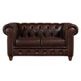 Load image into Gallery viewer, Max Chesterfield 2 Seater Sofa Lounge Genuine Leather Antique Brown