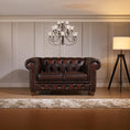 Load image into Gallery viewer, Max Chesterfield 2 Seater Sofa Lounge Genuine Leather Antique Brown