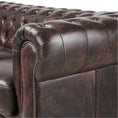 Load image into Gallery viewer, Max Chesterfield 2 Seater Sofa Lounge Genuine Leather Antique Brown