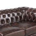 Load image into Gallery viewer, Max Chesterfield 2 Seater Sofa Lounge Genuine Leather Antique Brown