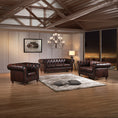 Load image into Gallery viewer, Max Chesterfield 3 Seater Sofa Lounge Genuine Leather Antique Brown