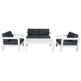 Load image into Gallery viewer, Outie 4pc Set 1+1+2 Seater Outdoor Sofa Lounge Coffee Table Aluminium White