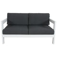 Load image into Gallery viewer, Outie 4pc Set 1+1+2 Seater Outdoor Sofa Lounge Coffee Table Aluminium White