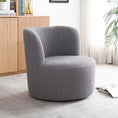 Load image into Gallery viewer, Como Arm Chair Fabric Upholstery Dark Grey Colour Wooden Structure High Density Foam Rotating Metal Chassis