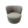 Load image into Gallery viewer, Como Arm Chair Fabric Upholstery Dark Grey Colour Wooden Structure High Density Foam Rotating Metal Chassis