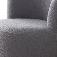 Load image into Gallery viewer, Como Arm Chair Fabric Upholstery Dark Grey Colour Wooden Structure High Density Foam Rotating Metal Chassis