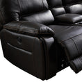 Load image into Gallery viewer, Round Corner Genuine Leather Dark Brown Electric Recliner with 2x Cup Holders Lounge Set for Living Room