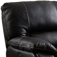 Load image into Gallery viewer, Round Corner Genuine Leather Dark Brown Electric Recliner with 2x Cup Holders Lounge Set for Living Room